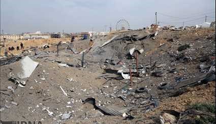 آثار بمباران پایگاه دریایی پلیس فلسطین در غزه | تصاویر