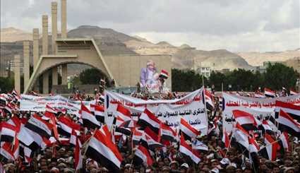 مسيرات حاشدة في صنعاء لإحياء الذكرى السنوية 2 للعدوان السعودي على اليمن