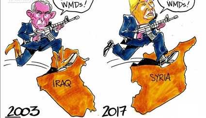حمله موشکی ترامپ به سوریه! | کاریکاتور