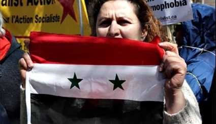 مظاهرات عالمية ضد إضراب صاروخي في سوريا