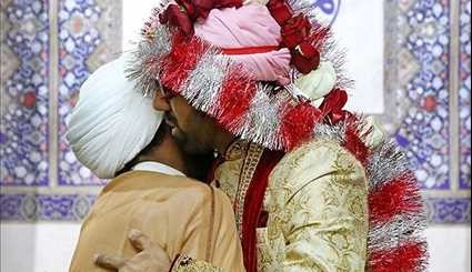 حفل زواج لامريكي وهندي اعلنوا اسلامهم في قم