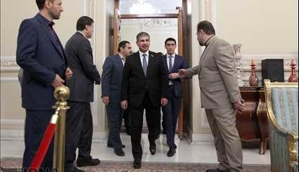 دیدار وزیر دفاع جمهوری آذربایجان با لاریجانی/ تصاویر