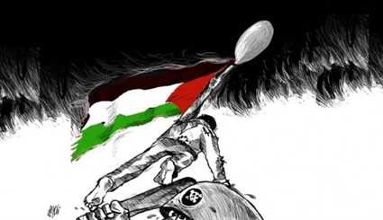 اعتصاب اسرای فلسطینی از نگاه کاریکاتوریستهای عرب