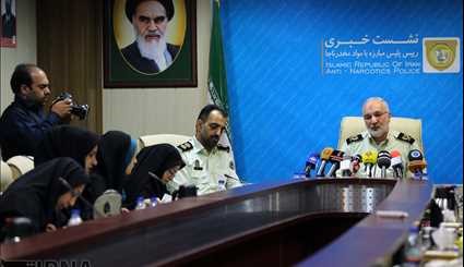 نشست خبری رئیس پلیس مبارزه با مواد مخدر/ تصاویر
