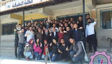 افتتاح معرض عن مشاريع تقنية لكلية الهندسة التطبيقية في جامعة تشرين في سوريا