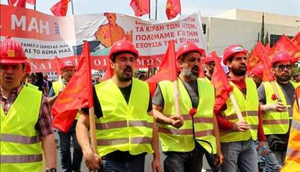 تظاهرات روز کارگر در کشورهای مختلف | تصاویر