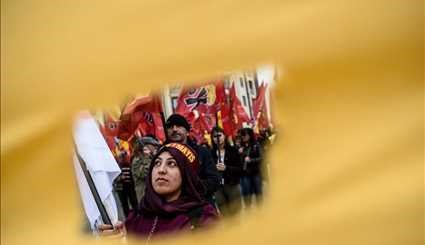 تظاهرات روز کارگر در کشورهای مختلف | تصاویر
