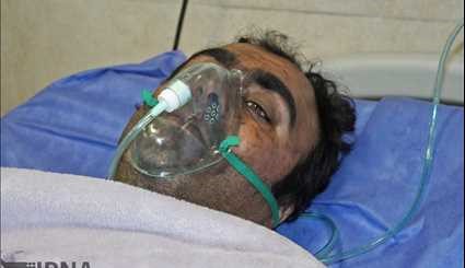 مصدومین حادثه معدن یورت در بیمارستان/ تصاویر