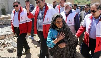 بازدید رئیس جمعیت هلال احمر کشور از مناطق زلزله زده خراسان شمالی‎/ تصاویر