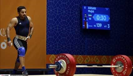 مسابقات وزنه‌برداری بازی‌های کشورهای اسلامی در باکو | تصاویر