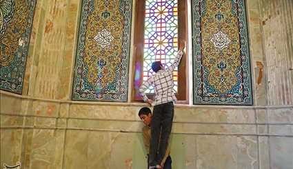 غبارروبی مساجد در آستانه ماه مبارک رمضان/ تصاویر