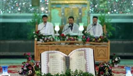 بالصور.. تلاوة القرآن الكريم في ليالي شهر رمضان المبارك عند المراقد المقدسة