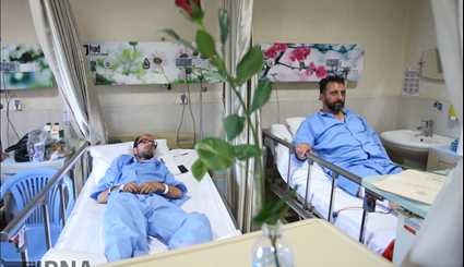 Intelligence minister visiting the injured of Tehran attacks