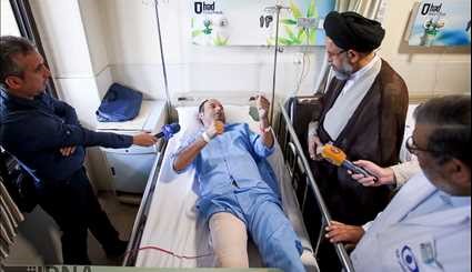 Intelligence minister visiting the injured of Tehran attacks