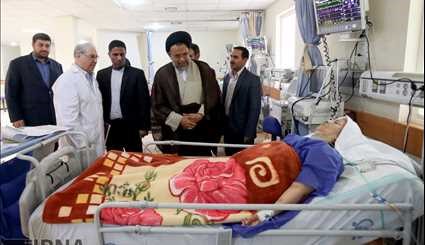 Intelligence minister visiting the injured of Tehran attacks