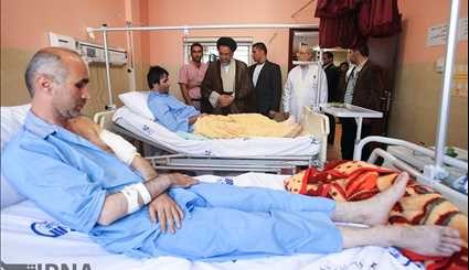 Intelligence minister visiting the injured of Tehran attacks