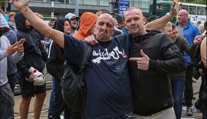 اعمال عنف في مظاهرات ضد الاسلام في مانشستر