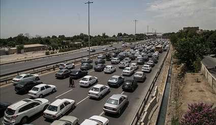 ترافیک سنگین در محور های چالوس و قزوین | تصاویر