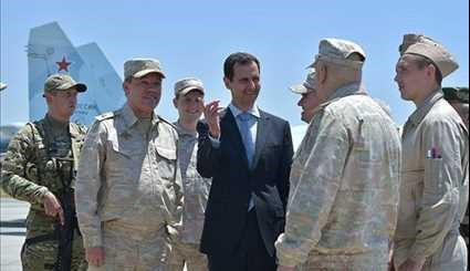 Syria: President Assad Visits Hmeymim Air Base