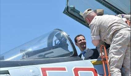 Syria: President Assad Visits Hmeymim Air Base