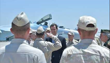 Syria: President Assad Visits Hmeymim Air Base