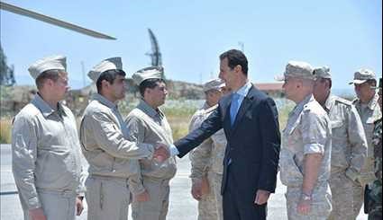 Syria: President Assad Visits Hmeymim Air Base