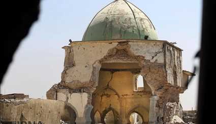 عکس‌هایی از مسجد «النوری»در موصل پس از آزادسازی