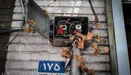 سیم های زائد برق در شهر/ تصاویر