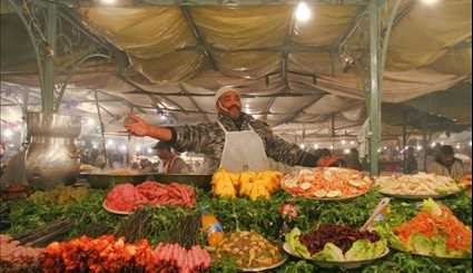 سوق الاطعمة في مدينة مراكش