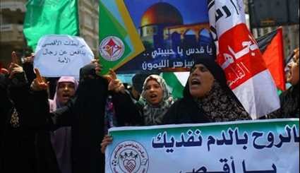 Palestinians Protest against Israeli Security Measures in Al-Aqsa Mosque