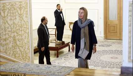 لقاء وزيرة خارجية الاتحاد الاوروبي مع ظريف