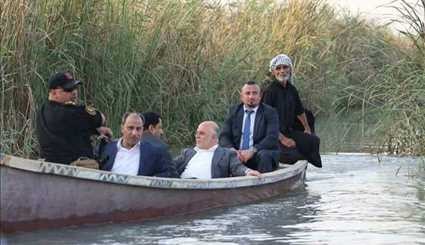 رئيس الوزراء يزورأهوار الجبايش في محافظة ذي قار