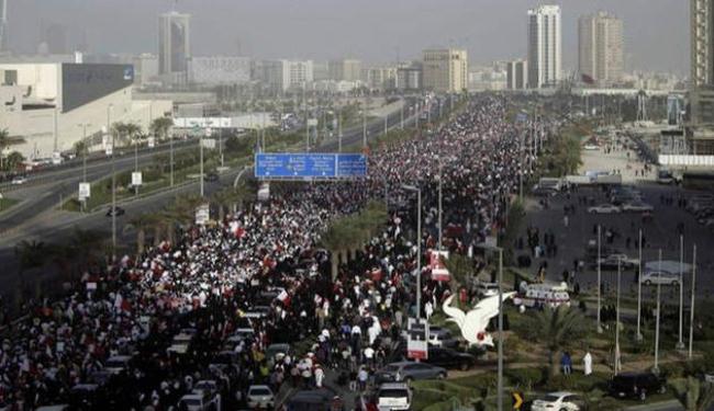 تظاهرات بحريني ها در جزيره ستره 