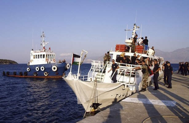یونان راه کشتی کانادایی عازم باریکه غزه را بست
