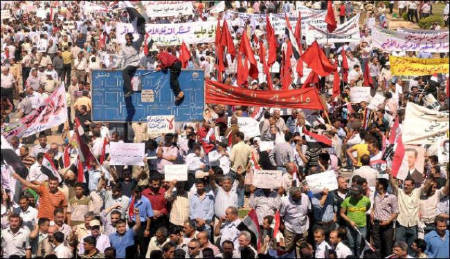 قتلى وجرحى خلال التظاهرات بسوريا