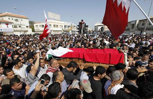 پیکر شهید تظاهرات جمعه بحرین تشییع شد