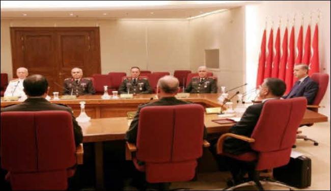انعقاد المجلس العسكري الاعلى بتركيا