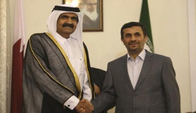 امير دولة قطر يصل الى طهران