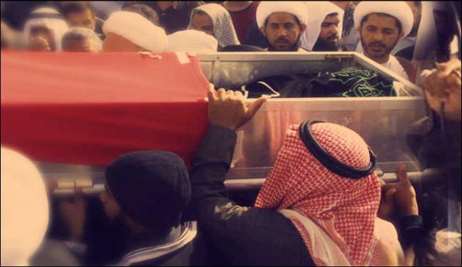 تشييع فتى بحريني استشهد برصاص قوات الامن