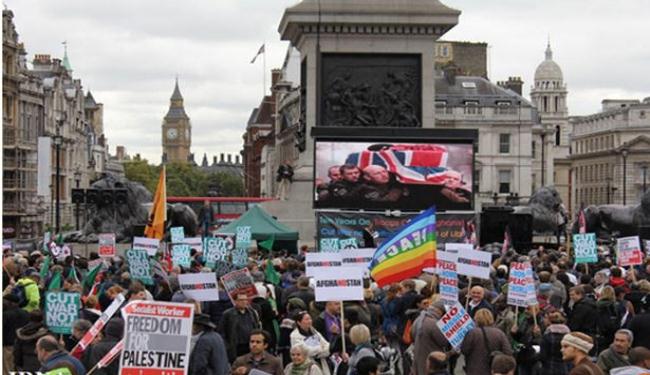 تظاهرات بلندن تطالب بانسحاب قواتها من افغانستان