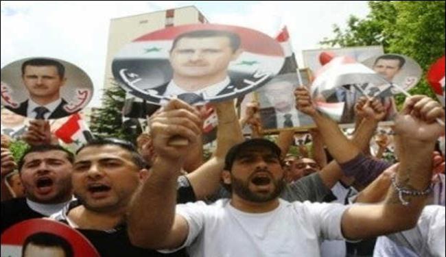 تظاهرة امام السفارة التركية في دمشق