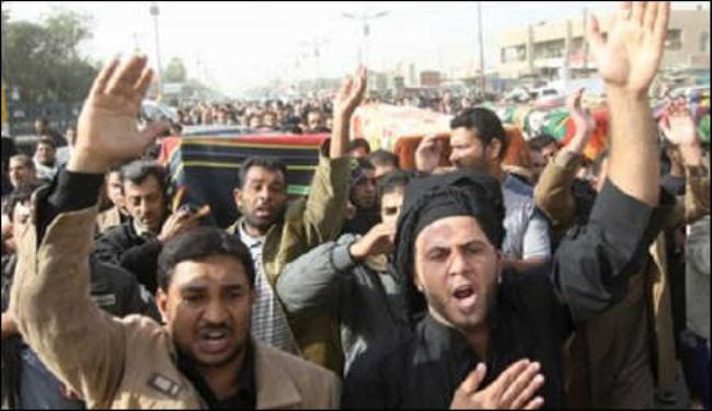 61شهيدا و جريحا بهجوم ضد موكب عزاء  جنوب بغداد