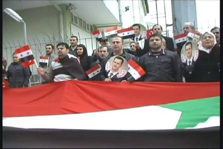 حمایت دانشجویان سوری در ترکیه از بشار اسد