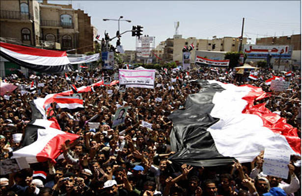 تظاهرات گسترده یمنیها علیه عبدالله صالح