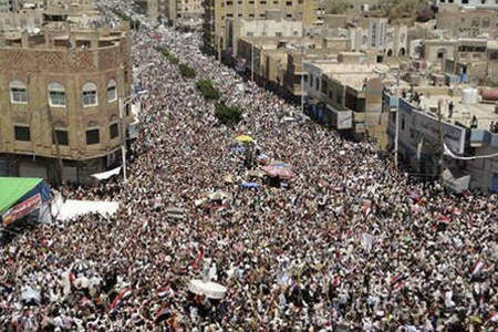 تظاهرات گسترده ضد آمريكايي در يمن+ویدیو