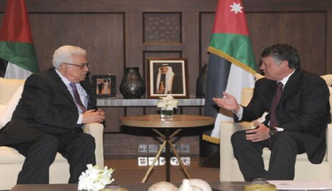الملك الاردني يستقبل محمود عباس في عمان