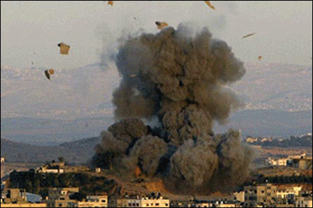 حمله هوایی ارتش صهیونیستی به غزه