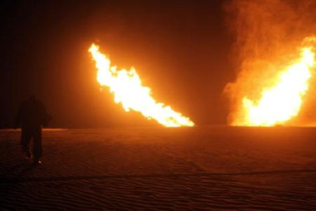 انفجار لوله انتقال گاز مصر به اراضی اشغالی