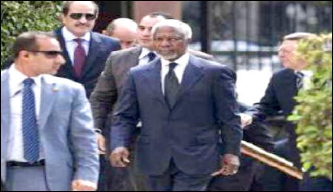 كوفي انان يزور سوريا قريبا 