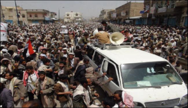 تظاهرات حاشدة باليمن تنديدا بالتدخلات االاجنبية 